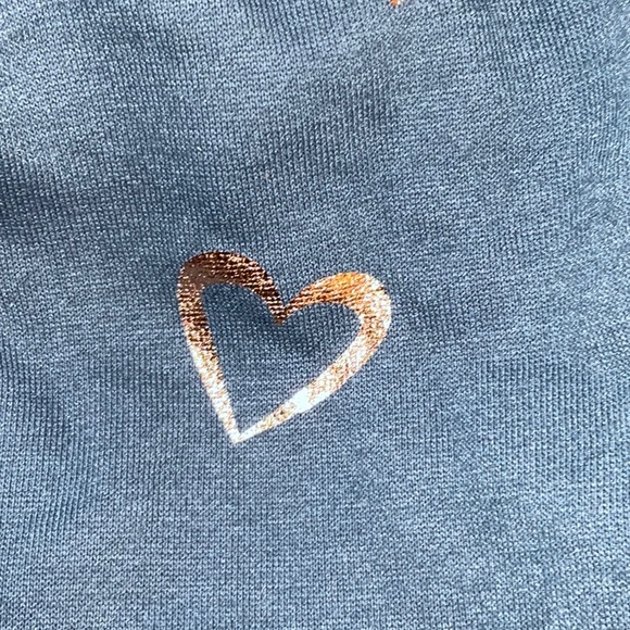 New Top-Paw FA21 navy heart print sweatshirt XL with hoodie. - Picture 7 of 9